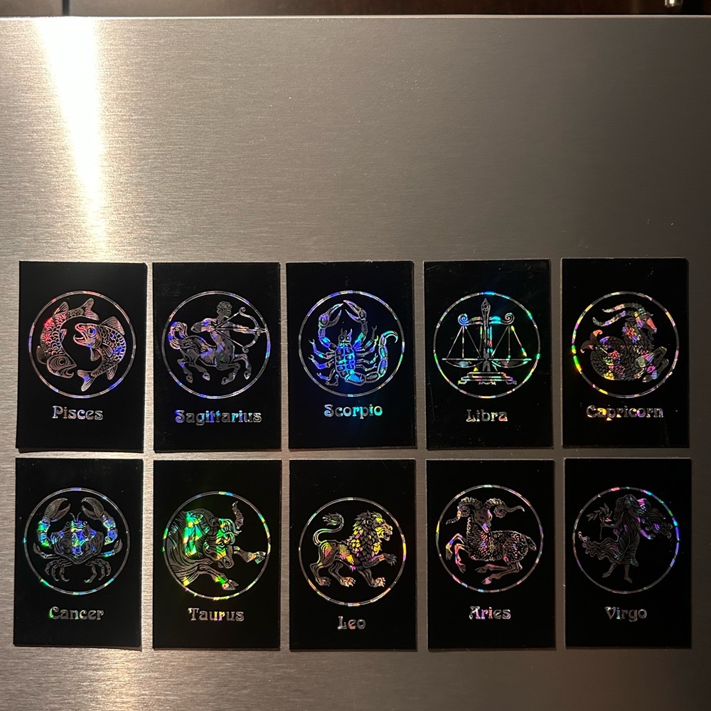LIMITED EDITION Horoscope Holographic Magnets - Set of 10